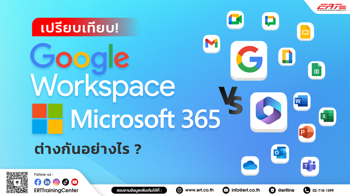 Google Workspace vs Microsoft 365 เจ้าไหนตอบโจทย์ธุรกิจมากที่สุด?